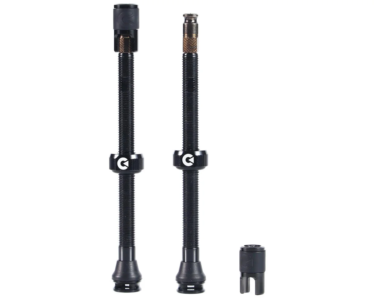 Clik Tubeless Valve Set (Black) (Pair) (80mm)